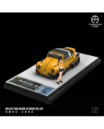 (預訂 Pre-order) TimeMicro 1:64 RWB Beetle (Diecast car model) 黃色 人偶版 (限量999台)