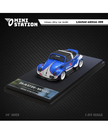 (預訂 Pre-order) Mini Station 1:64 RWB-Beetle Targa blue (Diecast car model) 限量499台 普通版