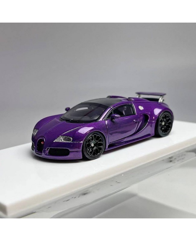 (預訂 Pre-order) LJM 1:64 Bugatti Veyron (Resin car model) 限量299台 紫色碳纖維