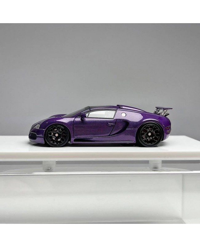 (預訂 Pre-order) LJM 1:64 Bugatti Veyron (Resin car model) 限量299台 紫色碳纖維