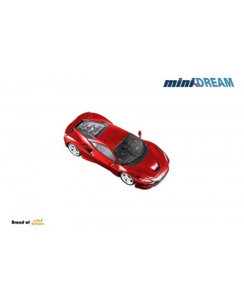 (預訂 Pre-order) MiniDREAM 1/64 Prancing Horse F8 Tributo (Diecast car model) Metallic Red