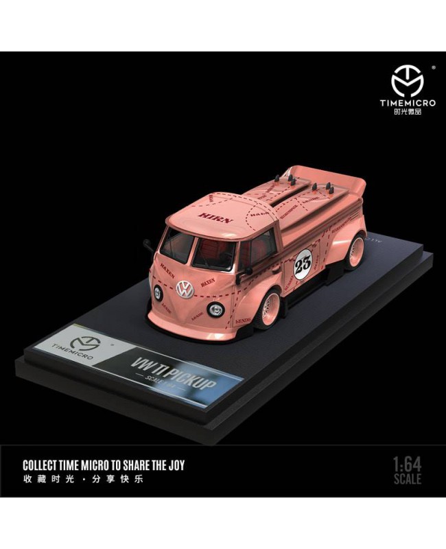 (預訂 Pre-order) TimeMicro 1/64 VW T1 PICKUP (Diecast car model) Pink pig 普通版