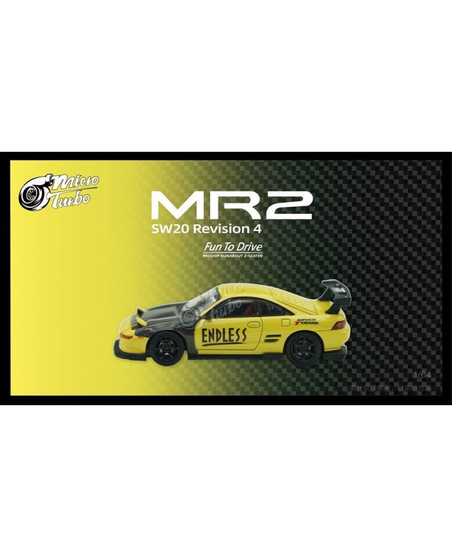 (預訂 Pre-order) MicroTurbo 1/64 MR2 Yellow (Diecast car model) 限量699台