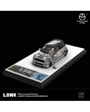 (預訂 Pre-order) TimeMicro1:64 LBWK BMW MINI COOPER Safety car (Diecast car model) 彩虹安全車 人偶版 (限量999台)