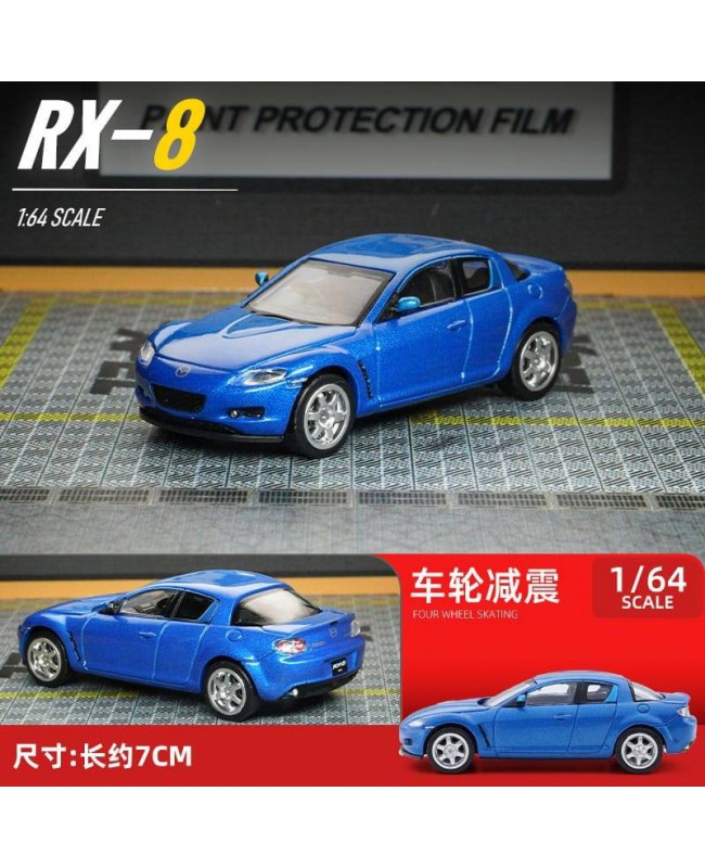 (預訂 Pre-order) Unique Model UM 1:64 RX-8 (Diecast car model) 藍色