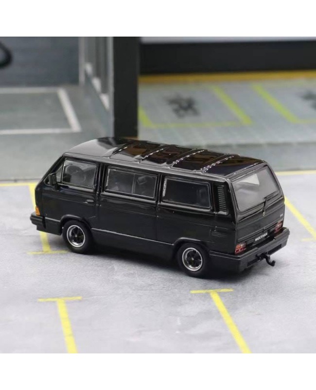 (預訂 Pre-order) Master 1/64  1985 Volkswagen T3 Metroway van  (Diecast car model) Black 低趴版