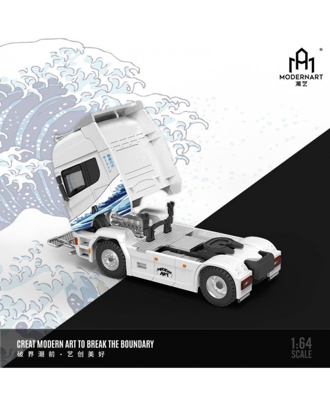 (預訂 Pre-order) ModernArt 1:64 container truck Kanagawa painting (Diecast car model)