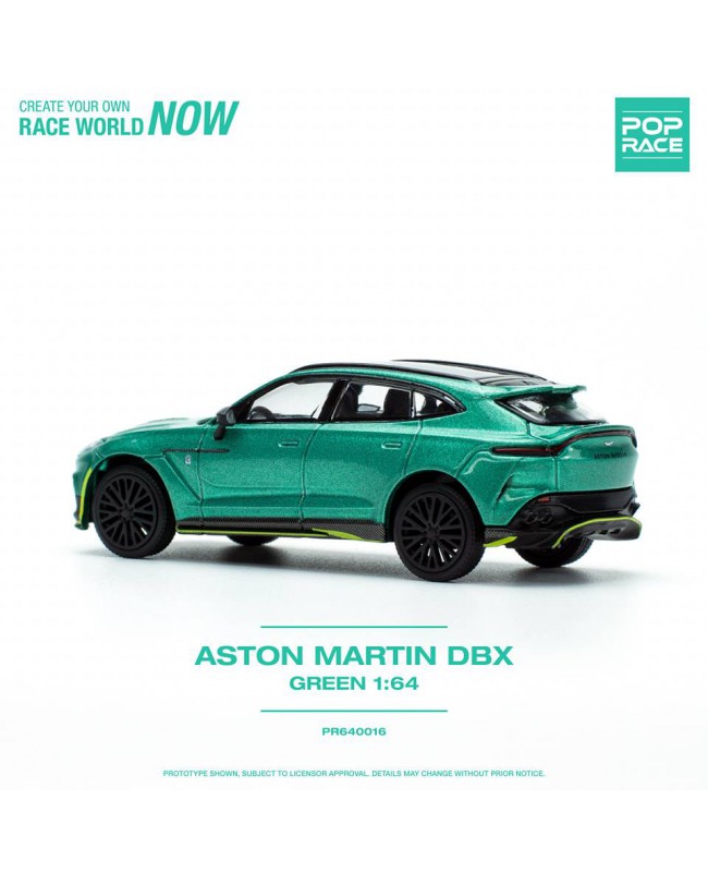 (預訂 Pre-order) POPRACE PR640016 1/64 ASTON  MARTIN DBX RACING GREEN (Diecast car model)