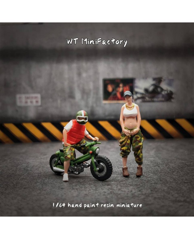 (預訂 Pre-order) WT Minifactory 1/64 Camo men and women and small motorcycles