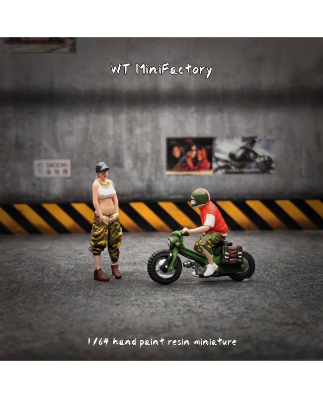 (預訂 Pre-order) WT Minifactory 1/64 Camo men and women and small motorcycles