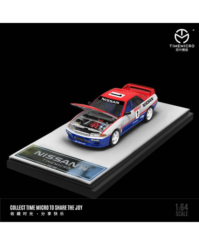 (預訂 Pre-order) TimeMicro 1/64 Nissan Gtr32 Bathurst 1000 racing (Diecast car model) 限量999台 Blue #1 普通版