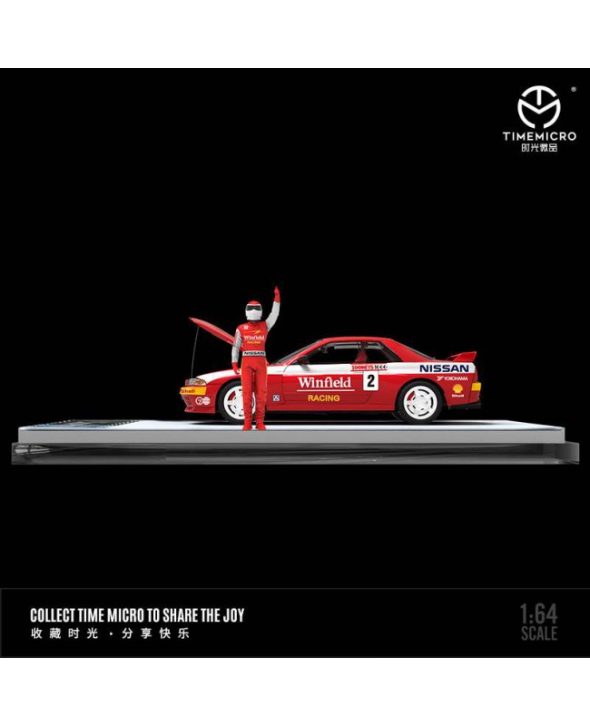 (預訂 Pre-order) TimeMicro 1/64 Nissan Gtr32 Bathurst 1000 racing (Diecast car model) 限量999台 Red #2 人偶版