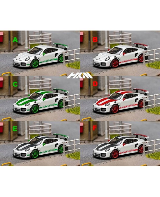 (預訂 Pre-order) HKM 1:64 911 (991) GT2 RS Carrera RS Tribute (Diecast car model) 限量499台 綠色綠蓋