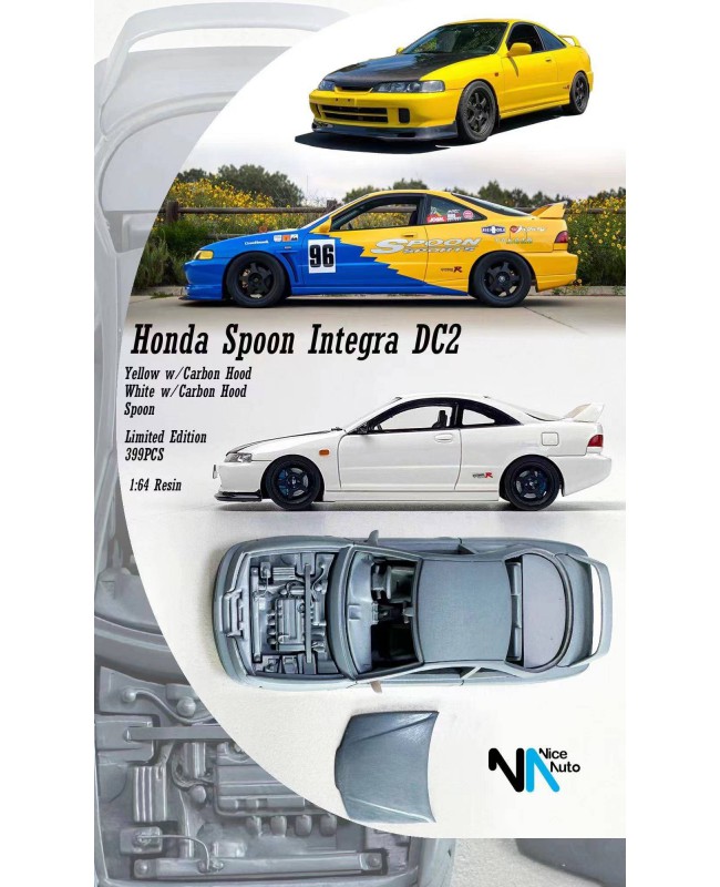 (預訂 Pre-order) NA 1:64 Spoon Integra DC2 (Resin car model) 限量399台 黃色 Spoon