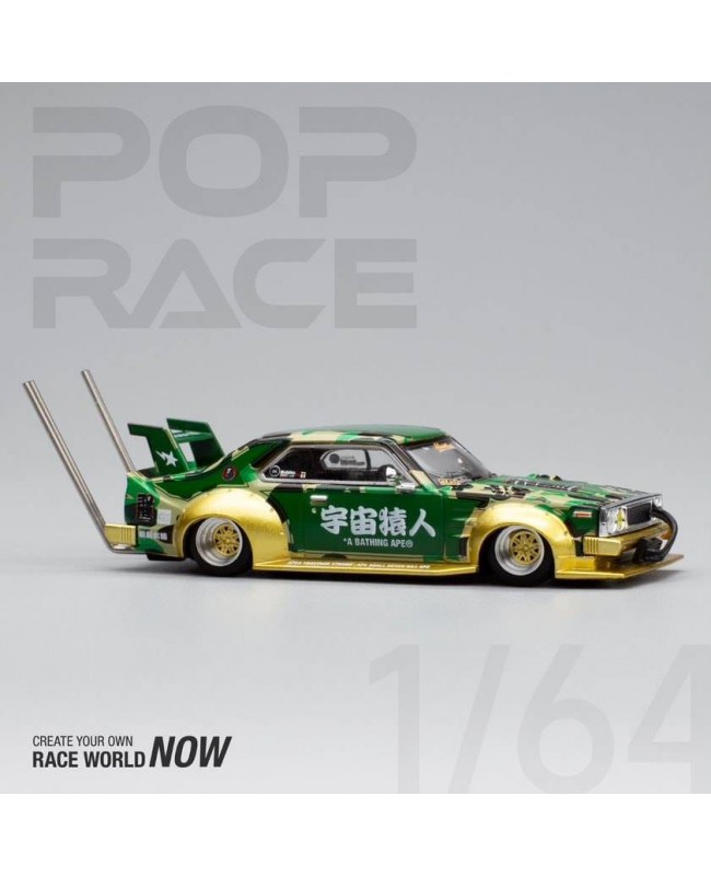 (預訂 Pre-order) POP RACE*AAPE 1/64 SKYLINE C210 BOSOZOKU STYLE BATHING Bathing Ape Camo (Diecast car model) PR640009