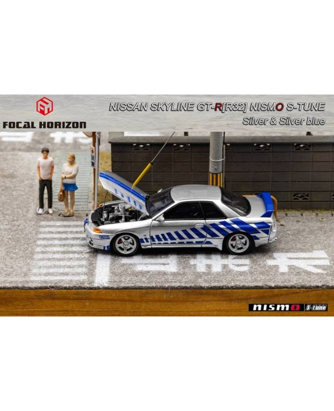 (預訂 Pre-order) Focal Horizon FH 1:64 Skyline GT-R R32 Nismo S-Tune (Diecast car model) 限量999台 FNF Silver Blue 速度銀藍