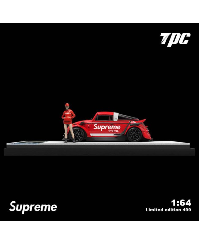 (預訂 Pre-order) TPC 1/64  RWB Beetle red Superme livery (Diecast car model) 限量499台 人偶版