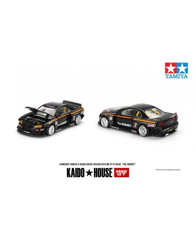 (預訂 Pre-order) Kaido House + MINIGT Nissan Skyline GT-R (R34) Kaido Works Tamiya Hornet V1 KHMG093 (Diecast car model)