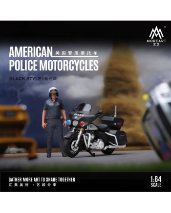 (預訂 Pre-order) MoreArt 1/64 AMERICAN POLICE MOTORCYCLES Black MO642067