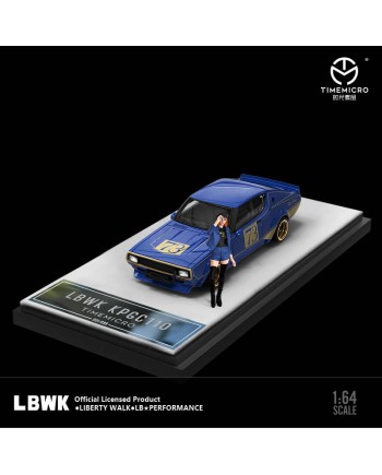 (預訂 Pre-order) TimeMicro 1/64 LBWK Nissan KPGC110 (Diecast car model) 藍色73號 人偶版 (限量999臺)