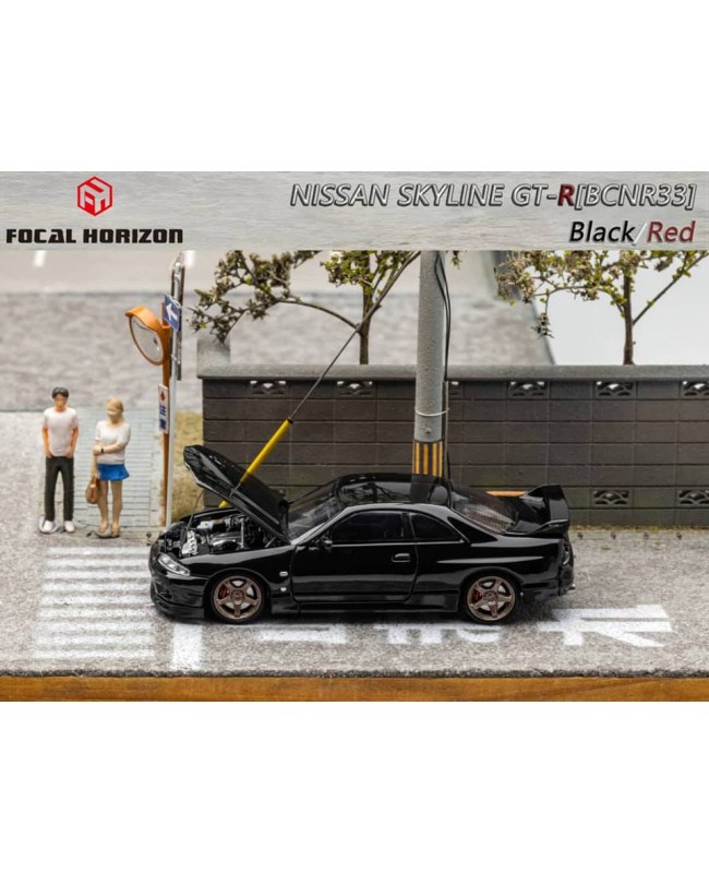 (預訂 Pre-order) Focal Horizon FH 1:64 Skyline R33 GT-R BCNR33 (Diecast car model) 限量999台 Black 亮黑