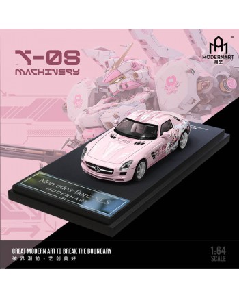 (預訂 Pre-order) ModernArt 1:64 Mercedes-Benz SLS mecha livery simulation (Diecast car model) 粉裝機甲 普通版