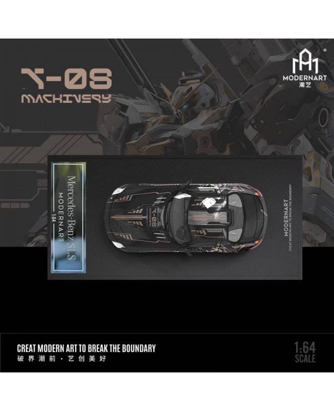 (預訂 Pre-order) ModernArt 1:64 Mercedes-Benz SLS mecha livery simulation (Diecast car model) 黑金機甲 普通版