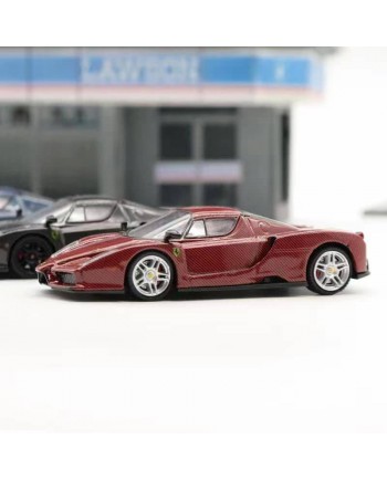(預訂 Pre-order) BSC 1/64 Ferrari Enzo 全碳版 (Diecast car model) 限量299台 碳纖紅色銀輪轂
