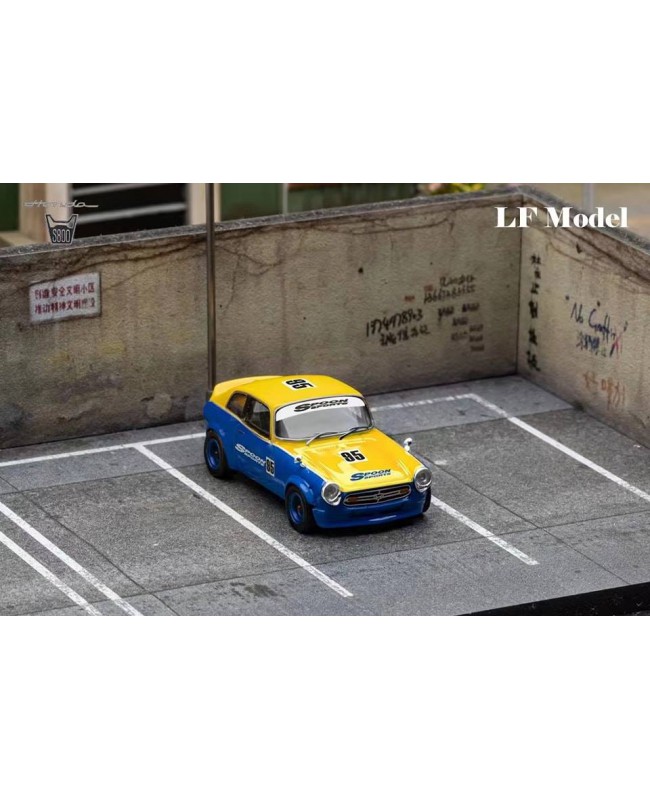 (預訂 Pre-order) LF Model 1:64 S800 Coupe Outlaw Spoon #95 (Diecast car model) 限量499台 上黃下藍
