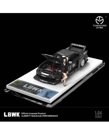 (預訂 Pre-order) TimeMicro 1:64 LBWK S15 Open Cover Version Black Latte Livery (Diecast car model) 限量2000台 人偶版