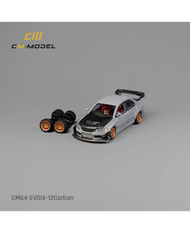 (預訂 Pre-order) CM model 1/64 Mitsubishi Lancer EvoIX Widebody Carbon Gray (Diecast car model)