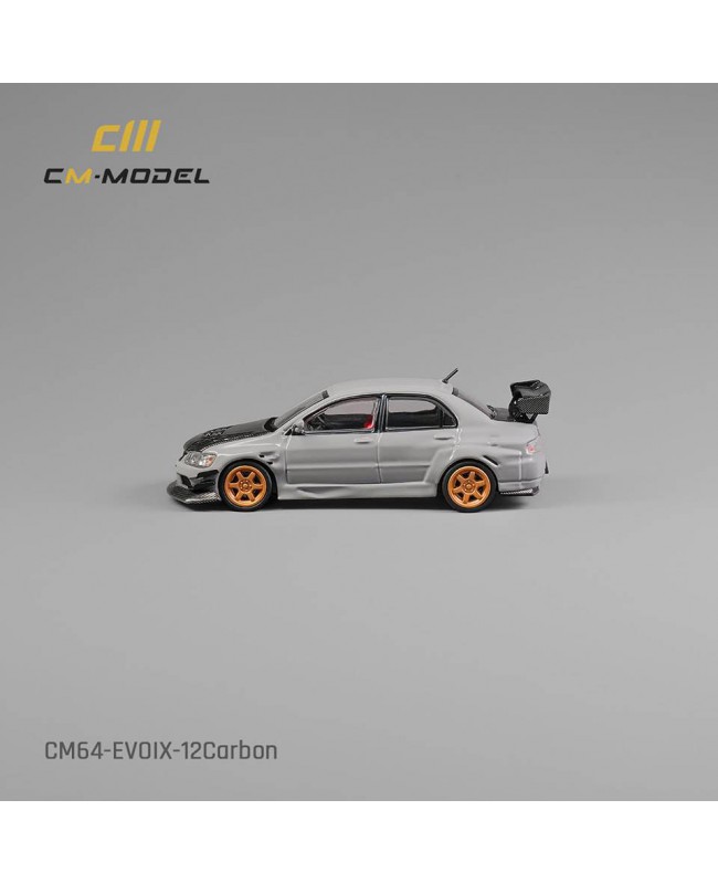(預訂 Pre-order) CM model 1/64 Mitsubishi Lancer EvoIX Widebody Carbon Gray (Diecast car model)