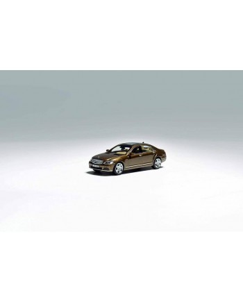 (預訂 Pre-order) MOTORHELIX 1/64 Mercedes-Benz S-Class S600L(W221) (Diecast car model) 限量499台 Metallic brown (beige interior)