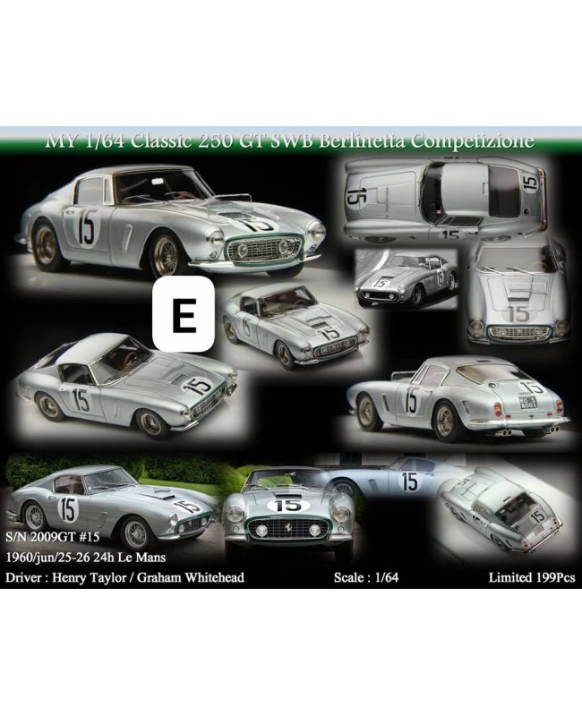 (預訂 Pre-order) MY64 1/64 Classic 250GT SWB  (Resin car model) 限量199台 SWB Competizione S/N 2009GT