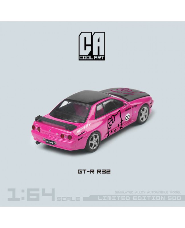 (預訂 Pre-order) Cool ART 1:64 Nissan Gtr32 (Diecast car model) Rose red cat CA644117