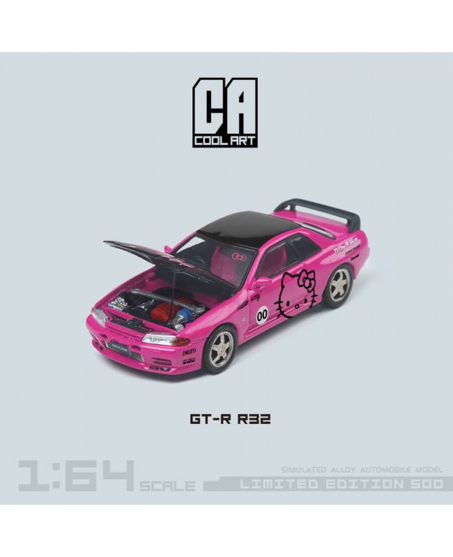 (預訂 Pre-order) Cool ART 1:64 Nissan Gtr32 (Diecast car model) Rose red cat CA644117