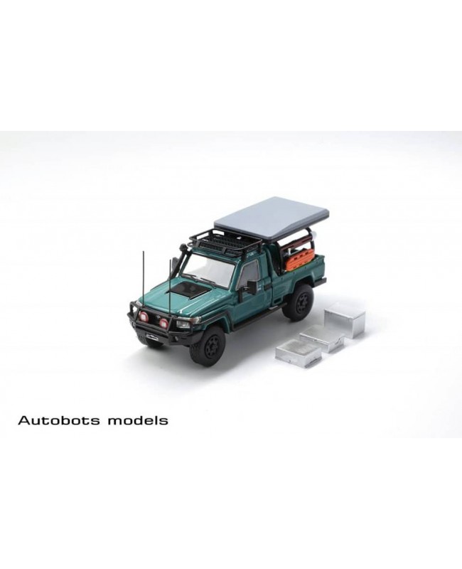 (預訂 Pre-order) Autobots Models 1:64 Land Cruiser (J70) LC79  Single Cabin Pickup (Diecast car model) 限量599台 Green 墨綠色 (小黑蓋)