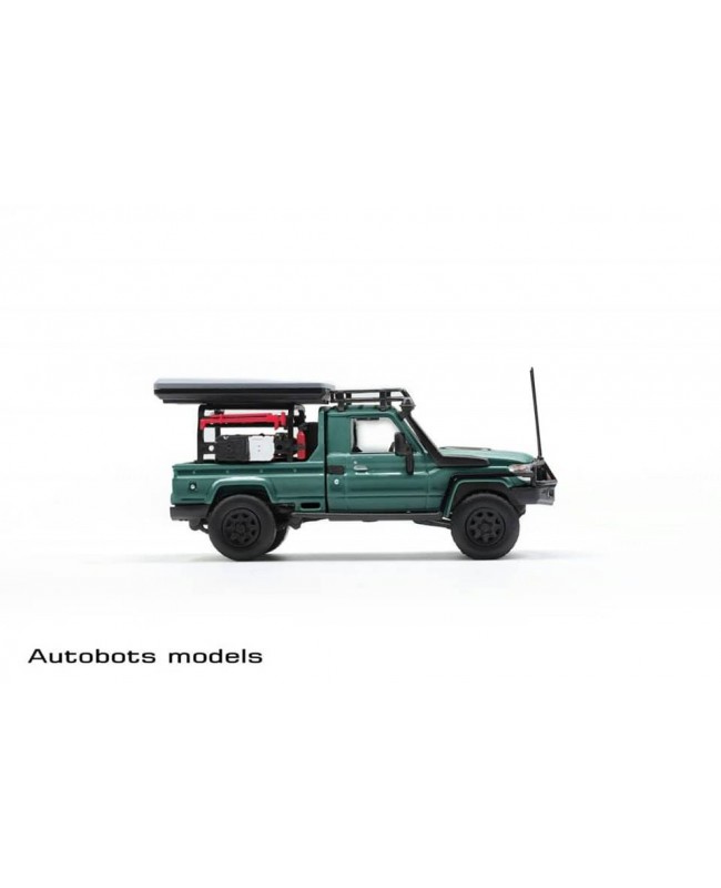 (預訂 Pre-order) Autobots Models 1:64 Land Cruiser (J70) LC79  Single Cabin Pickup (Diecast car model) 限量599台 Green 墨綠色 (小黑蓋)