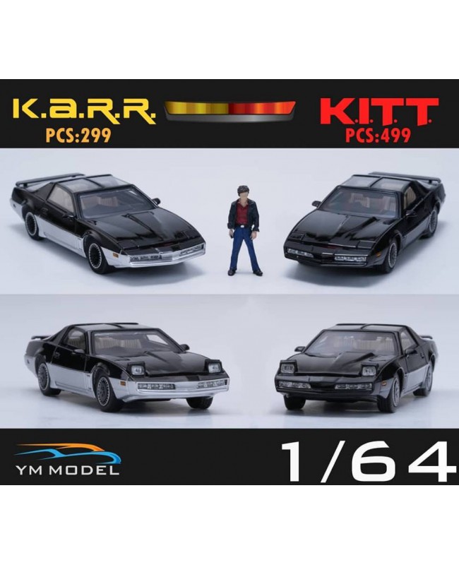 (預訂 Pre-order) YM Model 1:64 Pontiac Firebird Knight Rider (Resin car model) KARR黑銀 (限量299臺)