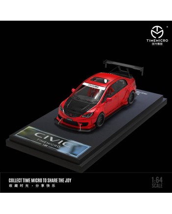(預訂 Pre-order) TimeMicro 1/64  Honda Civic (Diecast car model) Metallic Red 普通版