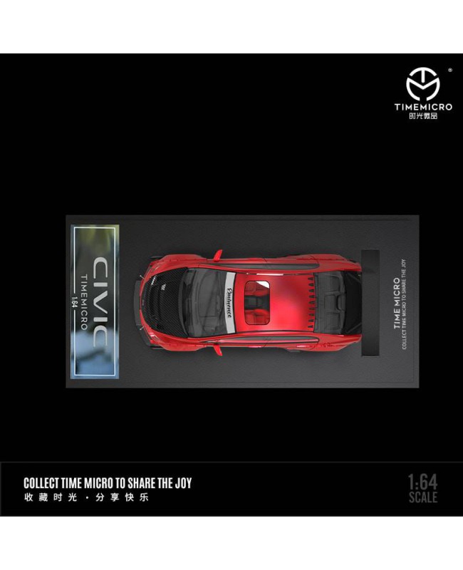 (預訂 Pre-order) TimeMicro 1/64  Honda Civic (Diecast car model) Metallic Red 普通版
