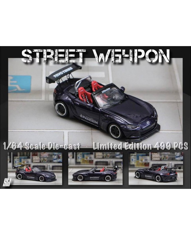 (預訂 Pre-order) SW 1/64 Mazda MX5 Rocket Bunny purple (限量 400台) (Diecast car model)