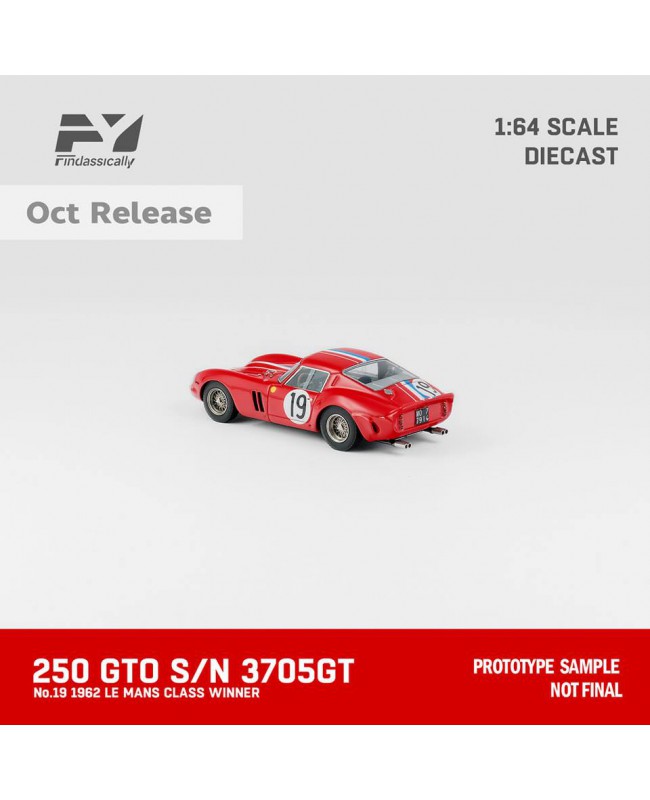 (預訂 Pre-order) Finclassically 1/64 250 GTO (Diecast car model) 限量500台 Red 19#