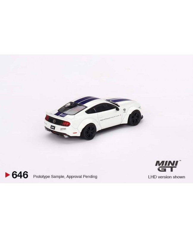 (預訂 Pre-order) MINI GT 1/64 MGT00646-R FORD MUSTANG GT LB-WORKS White RHD(Diecast car model)