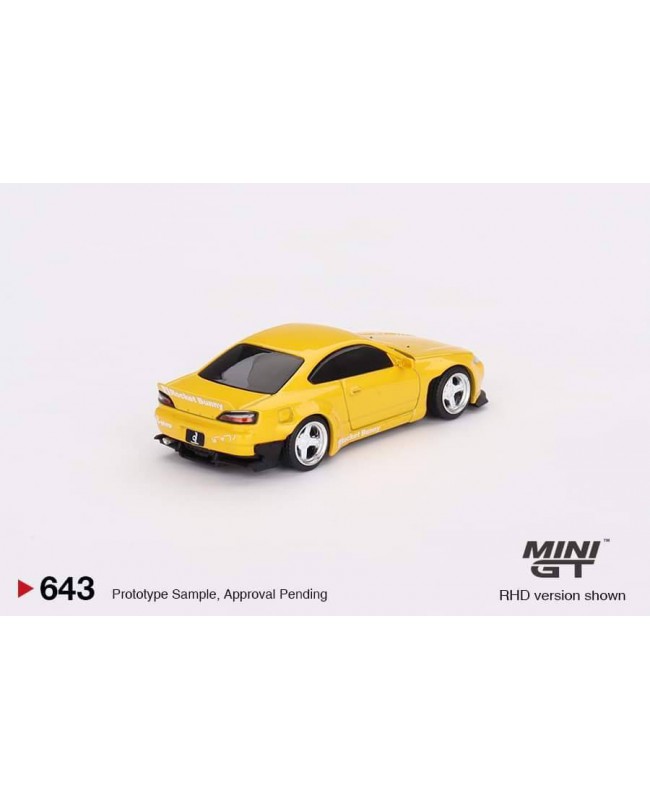 (預訂 Pre-order) MINI GT 1/64 MGT00643-R Nissan Silvia (S15) Rocket Bunny Bronze Yellow RHD (Diecast car model)