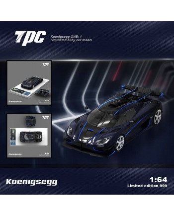 (預訂 Pre-order) TPC 1/64 Koenigsegg One1 Carbon Blue (Diecast car model) 限量999台