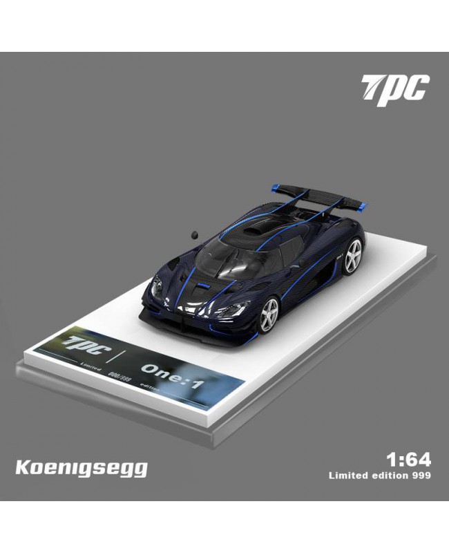 (預訂 Pre-order) TPC 1/64 Koenigsegg One1 Carbon Blue (Diecast car model) 限量999台