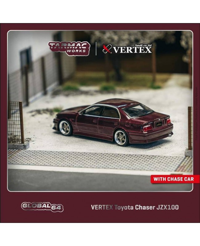 (預訂 Pre-order) Tarmac 1/64 T64G-007-PU - Vertex Toyota Chaser JZX100 Purple Metallic (Diecast car model)
