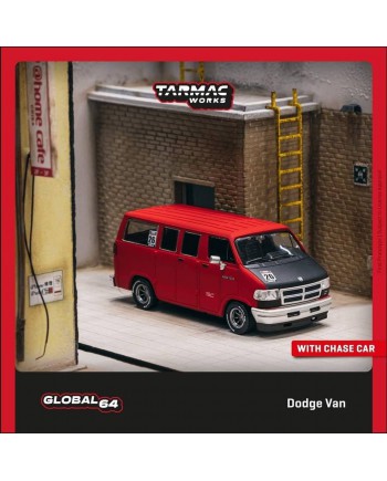 (預訂 Pre-order) Tarmac 1/64 T64G-TL032-RE - Dodge Van Red (Diecast car model)