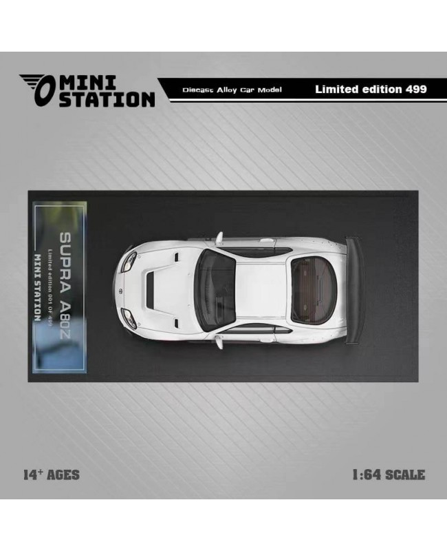 (預訂 Pre-order) Mini Station 1:64 Supra A80Z (Diecast car model) 限量499台 White